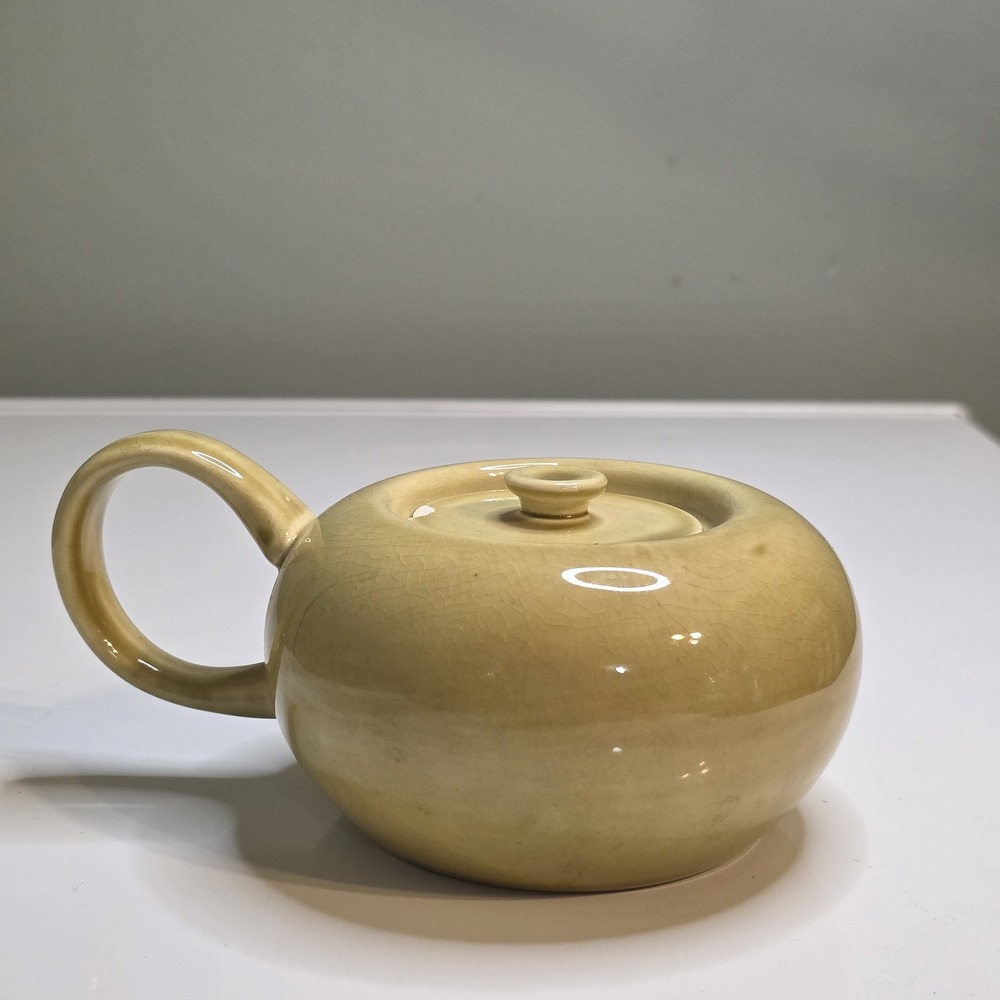 MCM Vintage Russel Wright Steubenville Sugar Bowl USA Pottery‎ Chartreuse 1950s